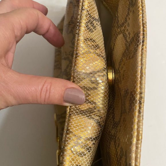 Cache Shoulder bag faux Python Leather Snake Print - Picture 12 of 16